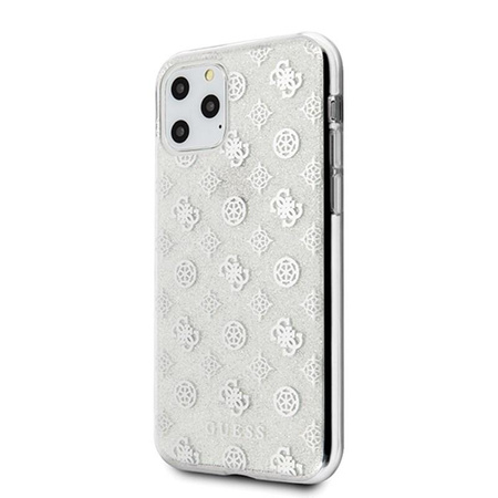 Guess 4G Peony Glitter - Coque iPhone 11 Pro (Argent)