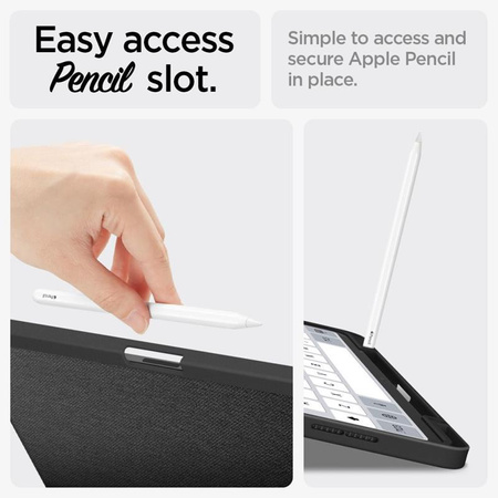 Spigen Urban Fit - Pouzdro na iPad Air 13" M3 (2025) / M2 (2024) (Černá)