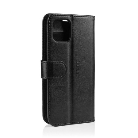 Crong Booklet Wallet - Etui pour iPhone 11 Pro Max avec poches + fonction stand (noir)