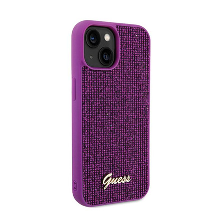 Guess Disco Metal Script - Coque iPhone 15 (fuchsia)