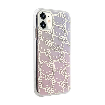Hello Kitty IML Gradient Electrop Crowded Kitty Head - Hülle für iPhone 11 (rosa)