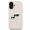 Karl Lagerfeld Silicone Double Heads Print MagSafe - Case iPhone 16 Plus (pink)