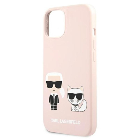 Karl Lagerfeld Slilicone Karl & Choupette - iPhone 13 Mini Tasche (rosa)