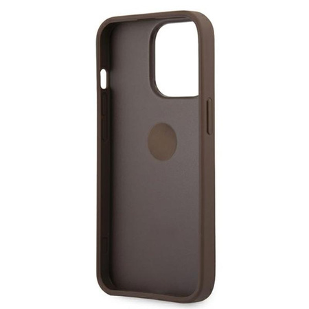 Pouzdro Guess 4G Ring Case - pouzdro pro iPhone 13 Pro (hnědé)