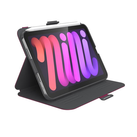 Speck Balance Folio - iPad mini 6 (2021) tok MICROBAN bevonattal (Very Berry Red Slate Grey)