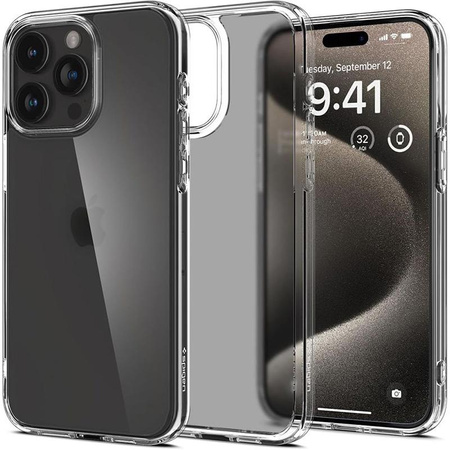 Spigen Ultra Hybrid - Schutzhülle für iPhone 15 Pro (Frost Clear)