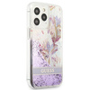 Guess Liquid Glitter Flower - iPhone 13 Pro Tasche (lila)