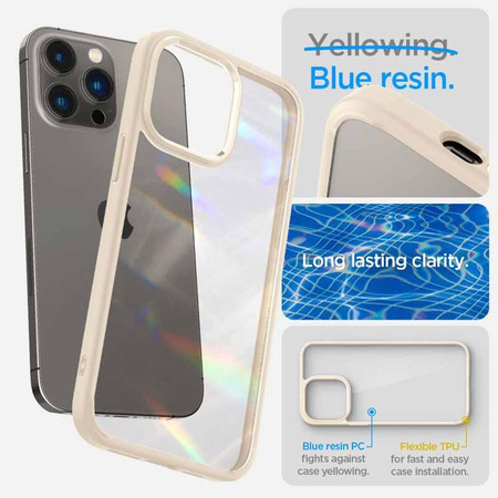 Spigen Ultra Hybrid - Coque pour iPhone 14 Pro (Beige)