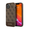 Guess 4G Bottom Stripe Collection - Coque pour iPhone 13 (marron)