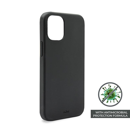 PURO ICON Cover - Coque pour iPhone 12 Mini avec protection antimicrobienne (noir)