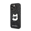 Karl Lagerfeld NFT Glitter Choupette Patch - pouzdro pro iPhone 14 Pro (černé)