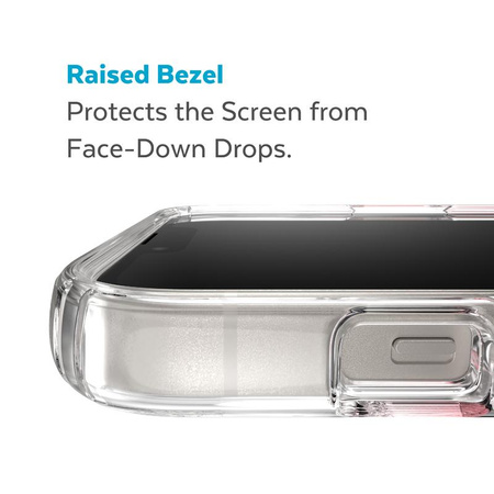 Speck Presidio Perfect-Clear + Ombre - iPhone 14 / iPhone 13 Hülle mit MICROBAN Beschichtung (Clear / Vintage Rose Fade)