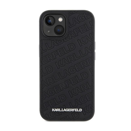 Karl Lagerfeld Quilted K Pattern - iPhone 15 Plus Case (black)