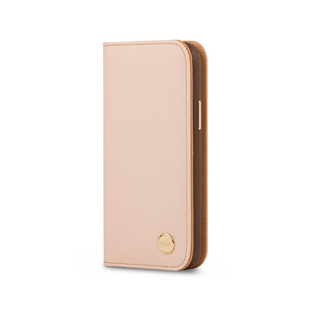 Moshi Overture - Étui 3-en-1 pour iPhone 12 Mini avec fentes pour cartes + support (système SnapTo) (Luna Pink)