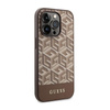 Guess GCube Stripes MagSafe - iPhone 14 Pro Case (Brown)