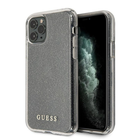 Guess Glitter tok - iPhone 11 Pro tok (ezüst)