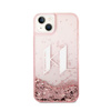 Karl Lagerfeld Liquid Glitter Big Logo tok - iPhone 14 Plus tok (rózsaszín)