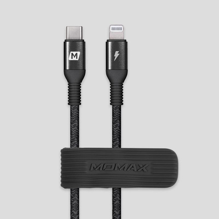 Momax Elite link - Câble USB-C (Power Delivery Fast Charging 3A) vers Lightning MFi 1,2 m (Noir)