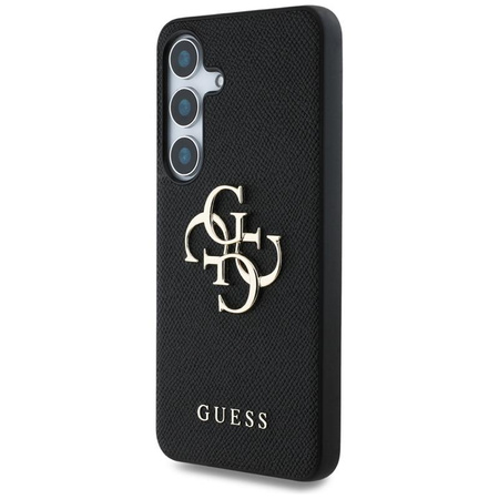 Guess Grained Big 4G Logo Small Classic Logo - Case for Samsung Galaxy S25+ (black)