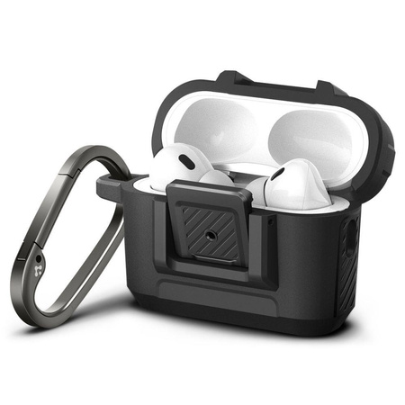 Spigen Lock Fit - Étui blindé pour Apple Airpods Pro 1 / 2 (Noir)