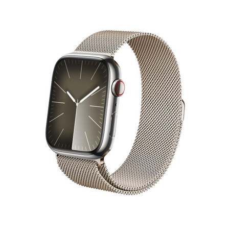 Crong Milano Steel - Stainless Steel Strap for Apple Watch 38/40/41/42 mm (champagne)