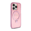 Guess Ring Stand Script Glitter MagSafe - iPhone 15 Pro Max Tasche (rosa)