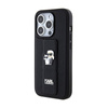 Karl Lagerfeld Gripstand Saffiano Karl & Choupette Pins - iPhone 15 Pro Max Case (black)