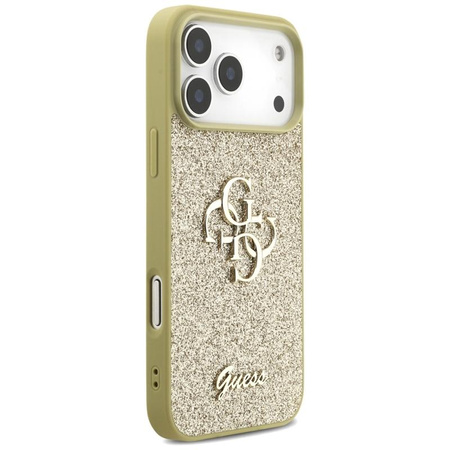 ETUI DO IPHONE 17 PRO MAX ZŁOTE GUESS ORYGINALNE BROKATOWE ELEGANCKIE CASE
