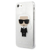 Karl Lagerfeld Iconic Karl - iPhone SE 2020 / 8 / 7 Tasche (Silber Glitter)