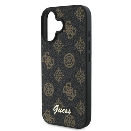 Guess Peony Script MagSafe - pouzdro pro iPhone 16 Plus (černé)