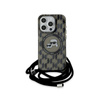 Karl Lagerfeld IML Crossbody Monogram Karl & Choupette Head MagSafe - Hülle für iPhone 15 Pro (schwarz)