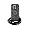 Karl Lagerfeld IML Crossbody Monogram Karl & Choupette Head MagSafe - iPhone 15 Pro tok (fekete)