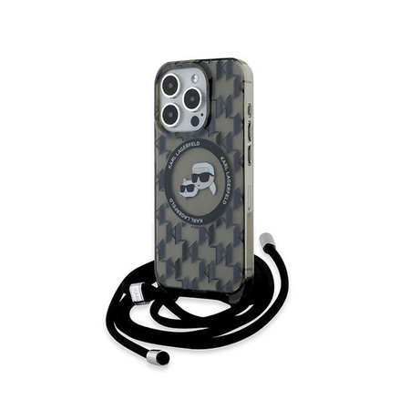 Karl Lagerfeld IML Crossbody Monogram Karl & Choupette Head MagSafe - iPhone 15 Pro Case (black)