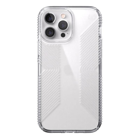 Speck Presidio Perfect-Clear with Grips - iPhone 13 Pro Max / iPhone 12 Pro Max Case with MICROBAN Coating (Clear)