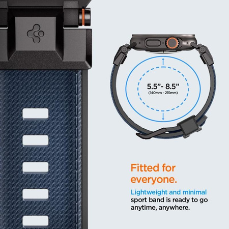 Spigen DuraPro Armor - szíj Apple Watch 44/45/46/49 mm-es órához (Navu Blue)