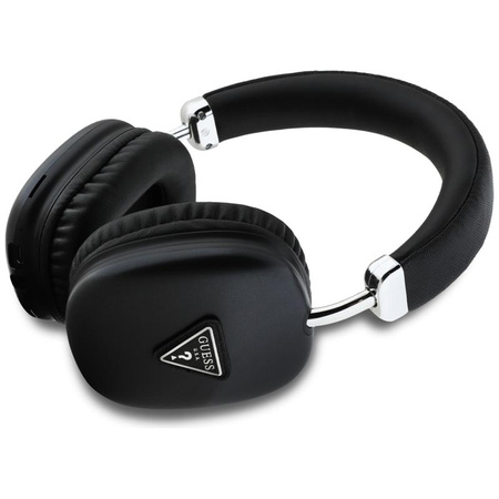 Guess Metallic Triangle Logo - bezdrátová sluchátka do uší Bluetooth V5.3 (černá)