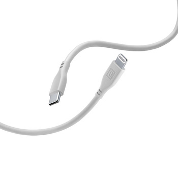 Cellularline Soft Cable - USB-C zu Lightning Kabel MFi zertifiziert 1.2 m (grau)