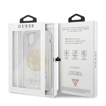Guess Gradient Liquid Glitter Circle Logo - pouzdro pro iPhone 11