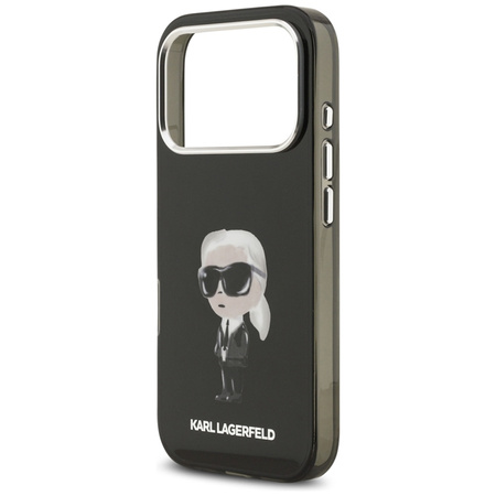 Karl Lagerfeld IML Aquarelle Karl & Logo MagSafe - Custodia per iPhone 17 Pro (Nero)