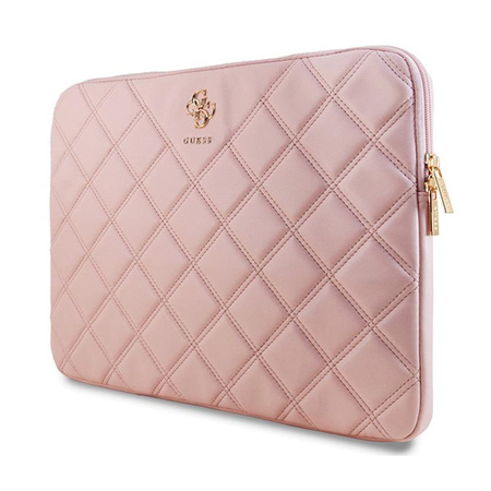 Guess Quilted 4G Sleeve - pouzdro na notebook 15" / 16" (růžové)