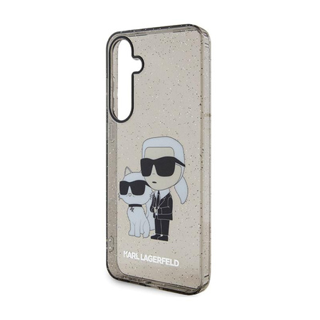 Karl Lagerfeld IML Glitter Karl & Choupette - pouzdro pro Samsung Galaxy S24+ (černé)