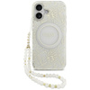 Guess IML Flowers Electro Pearl Strap MagSafe - Case iPhone 17 (white)