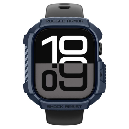 Spigen Rugged Armor V2 - Case for Apple Watch 10 / 11 42 mm (Navy Blue)