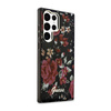 Guess Flower Collection - pouzdro pro Samsung Galaxy S23 Ultra (khaki)