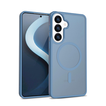 Crong Hybrid matt mágneses - MagSafe tok Samsung Galaxy S26 készülékhez (kék)