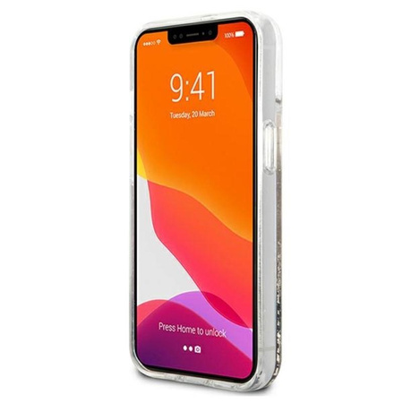 Karl Lagerfeld Liquid Glitter Karl & Choupette Head - iPhone 13 Case (Gold)