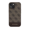 Guess 4G Bottom Stripe Metall Logo Kollektion - iPhone 15 Tasche (braun)