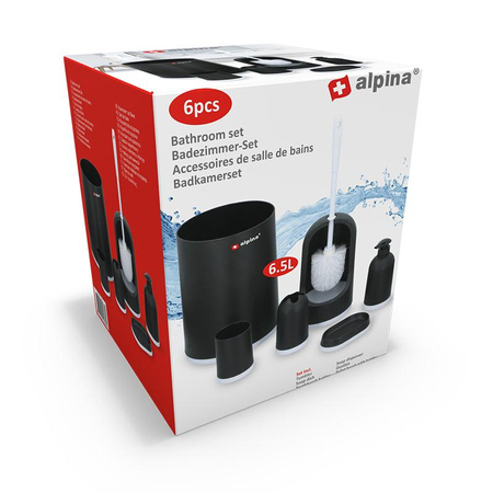 BATHROOM COMPOSITION BIN TOILET MUG, Set, Alpina 6 items