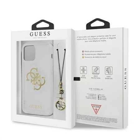Guess 4G Big Logo Charm - iPhone 12 Pro Max tok (arany charmok)