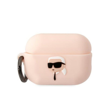 Karl Lagerfeld Silikonové pouzdro NFT Karl Head 3D - AirPods Pro 2 (růžové)